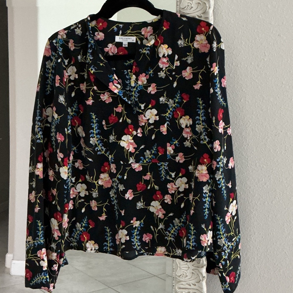 Equipment Silk Floral Top